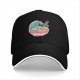 Black Baseball Cap with Great Wave Ramen Bowl Graphic
