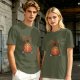 Olive T-Shirt with Flaming Devil Fruit Graphic Print