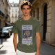 Olive green t-shirt with E.T. phone home graphic print