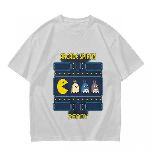 Arcade Spirits Ready Pac-Man Themed Graphic T-Shirt