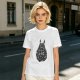 Olive T-shirt with Totoro Doodle Art Print