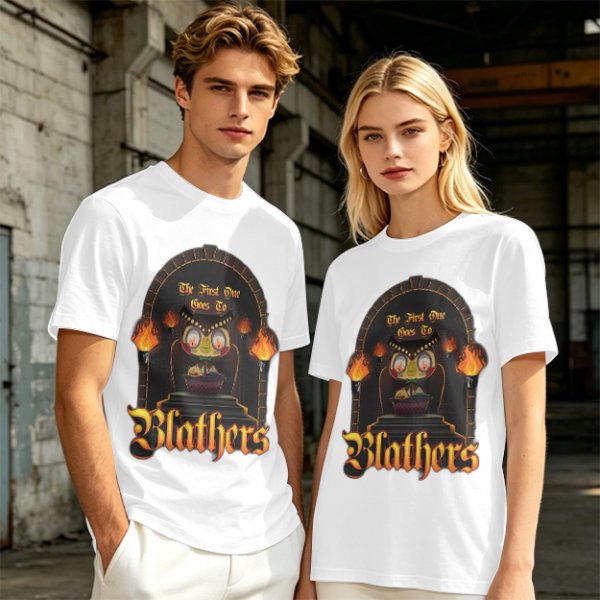 Olive T-Shirt with Gothic Blathers Themed Archway Print