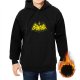 Black hoodie with banana bat logo graphic