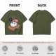 Olive T-Shirt With Sad Sushi Character Saying Thanks Chef Print