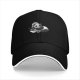 Black Baseball Cap With Cute Panda Eating Ramen Graphic