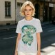 Olive T-Shirt With Fantasy Forest Spirit Graphic Print