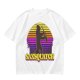 Saxsquatch Bigfoot Playing Saxophone Retro Sunset T-Shirt