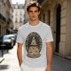 Olive T-Shirt With The Secret Order Of The Pizza All-Seeing Eye Print