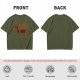 Olive Green T-Shirt with Sleeping Sloth Graphic Print