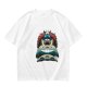 Olive green t-shirt with stacked Totoro characters graphic