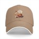 Black Baseball Cap With Anime Character Silhouette Art Print