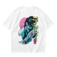Olive T-shirt with Anime Vampire Hunter Character Graphic