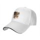 Black baseball cap with fantasy cat adventure graphic print