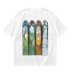 Olive T-Shirt With Stained Glass Style Four Seasons Forest Creature Art