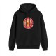 Black hoodie with 'Support Your Local Lion' cat graphic