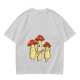 Olive T-Shirt with Singing Mushroom Band Graphic
