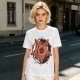Olive T-Shirt With Pizza Pentagram Graphic Design