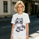 Olive T-Shirt with Cute Raccoon Holding Coffee Mug Print