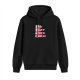 Black Anime Themed Hoodie With Eat Sleep Anime Repeat Print