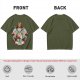 Olive T-Shirt Featuring Monkey D. Luffy Pirate Anime Art
