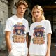 Olive T-Shirt with Cat Ramen Shop Artwork