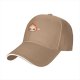 Black baseball cap with cute cartoon flame character design