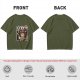 Olive t-shirt with steampunk Pinocchio 'Everybody Lies' graphic print