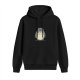 Black hoodie with grumpy Totoro graphic print