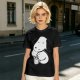 Olive Green T-Shirt With Cartoon Dog Holding Hot Drink Graphic