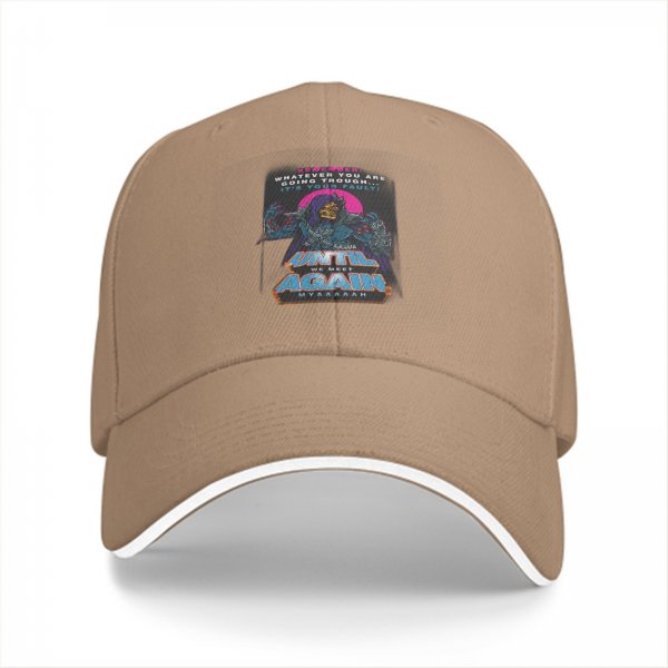 Black baseball cap with Skeletor 'Until We Meet Again' graphic
