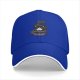Black baseball cap with witch cat coffee cup 'I need coffee to focus' print