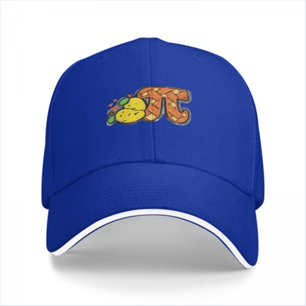 Black Baseball Cap With Pi Pie Lemon Graphic Design