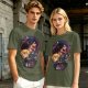 Attack on Titan themed graphic tee with anime character artwork