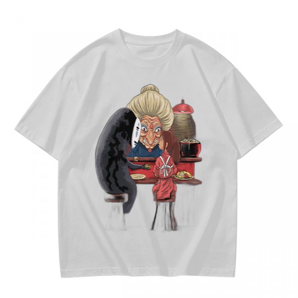 Spirited Away Characters Printed Olive T-Shirt