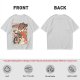 Olive green graphic tee with retro masked rider ramen motorcycle art