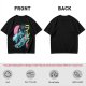 Olive T-shirt with Anime Vampire Hunter Character Graphic