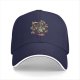 Black Baseball Cap With Psychedelic Skull Snake Graphic
