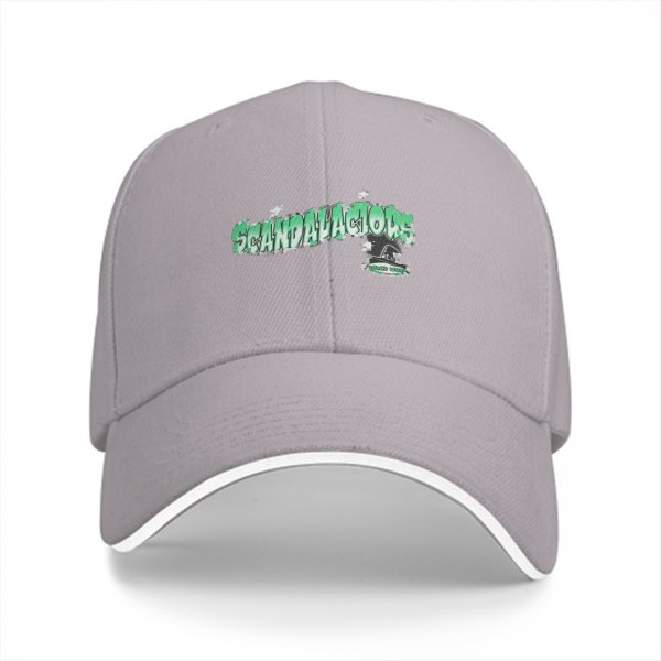 Black Baseball Cap With Green Scandalacious Graphic Print