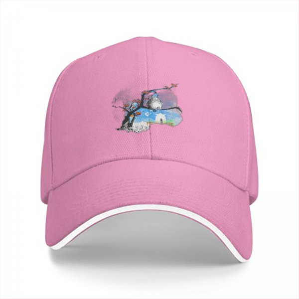 Black Baseball Cap With Whimsical Night Tree And Sheep Art Print