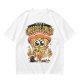 Olive t-shirt with 'I Believe In Cheesus Crust' pizza graphic