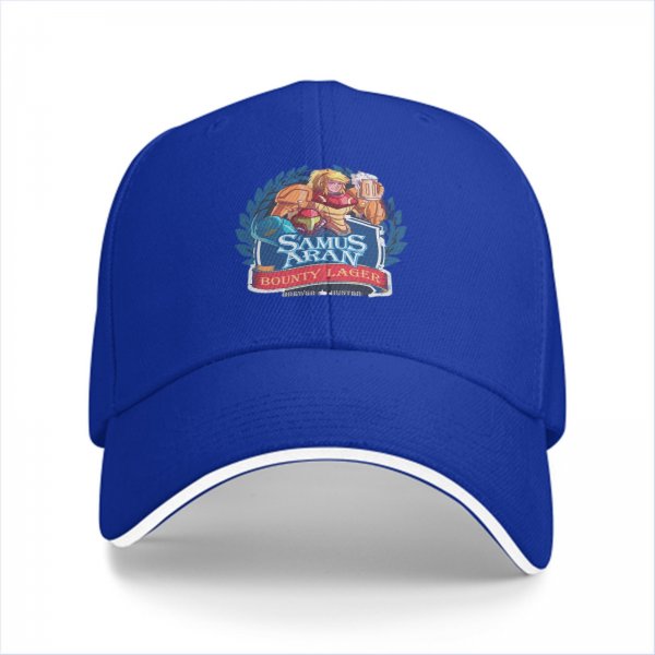 Samus Aran Bounty Lager Print Black Baseball Cap