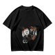 Olive T-Shirt with Retro Cartoon Coffee Cup Characters Graphic