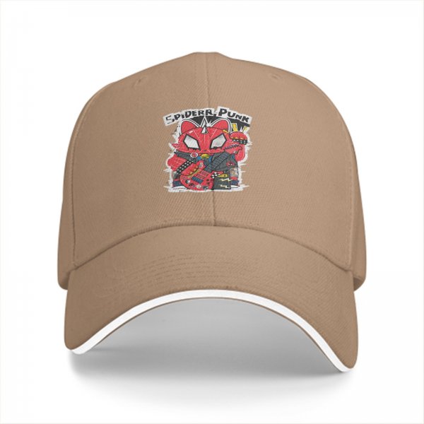 Black baseball cap with Spider-Punk cat graphic design