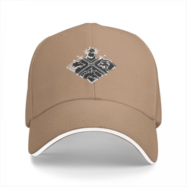 Black Baseball Cap With Game Of Thrones Inspired Four Sigil Emblem