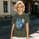 Olive T-Shirt with Starry Night Art Print