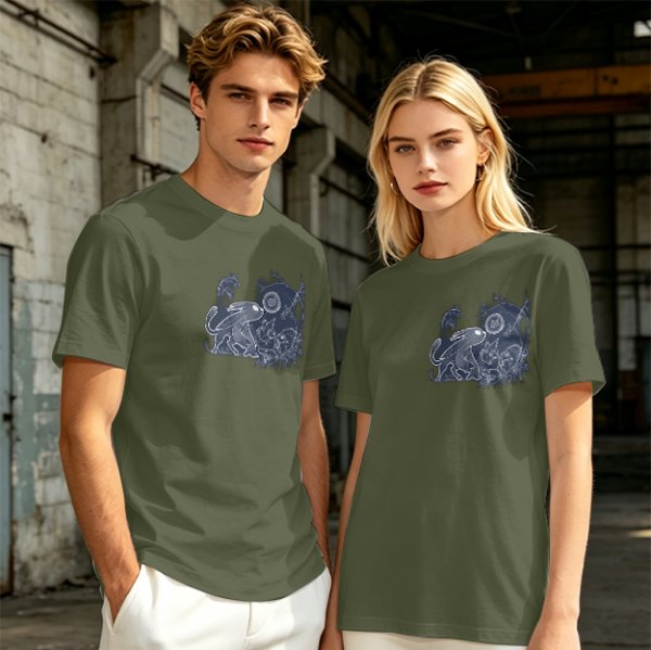 Ori and the Blind Forest Graphic Print Olive Green T-Shirt