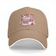 Black Baseball Cap with Cute Strawberry Milk Carton Cat Print