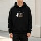 Black hoodie with ghost and grim reaper 'speak to manager' graphic