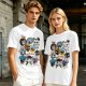 Olive T-Shirt With Pirate Squad Skull Character Print