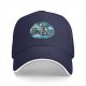 Black Baseball Cap With Stormy Sailing Ship Art Print